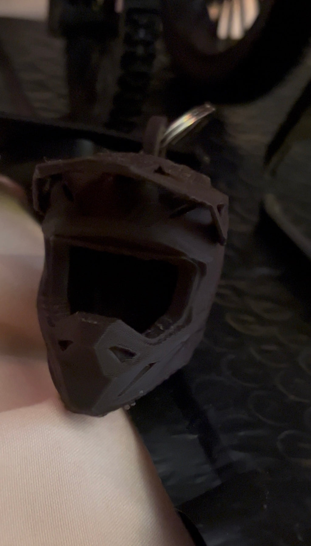 Helmet keychain