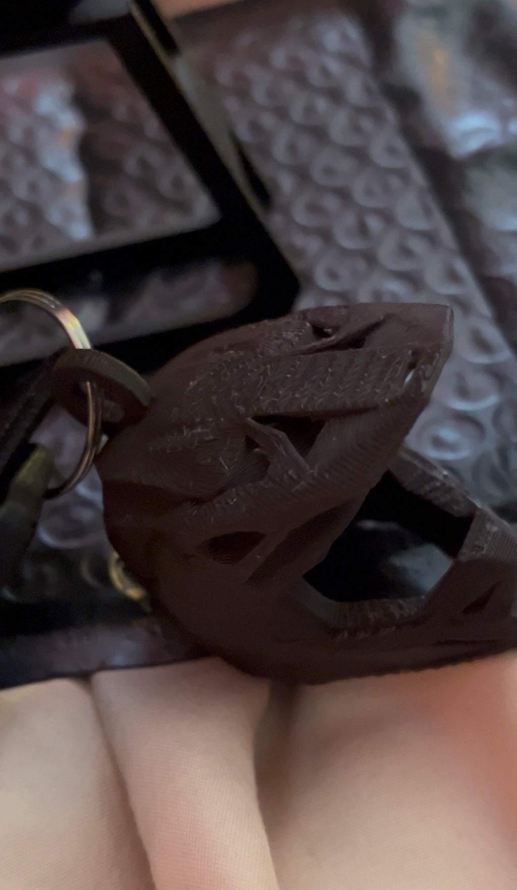 Helmet keychain